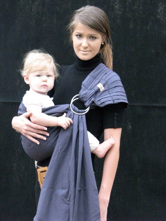 Baby Carrier Ring Sling Baby Sling Slate Grey FAST SHIPPING