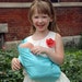 Baby Doll Sling Toy Pouch Style Doll Carrier - Aqua Blue - FAST SHIPPING