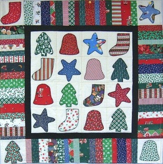 Pre-Cut Quilt Kit Christmas Applique Bits And Pieces Sew