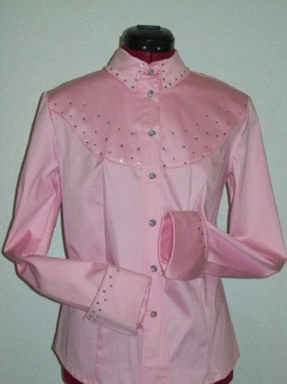 Items similar to Pink Western Show Shirt on Etsy