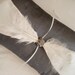 Feathered Grey Silk Dupioni Ring Pillow