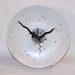 SALE SALE Bone and Brown Speckled Plate Desk or Wall Clock (7 inches) No. 243