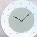 Wall Clock Pale Sage Polka Dot Plate Clock Unique Wall Clock Kitchen Clock Home Decor Wall Decor 8 Inch Wall Clock No 1101