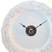 Wall Clock - Winter White Shabby Chic - Ceramic Plate Wall Clock No. 656 (11 inches)