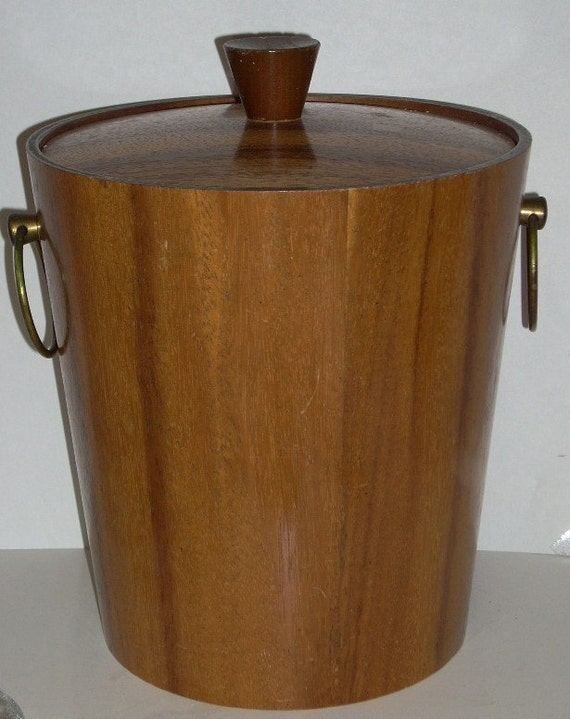 Danish Modern Wooden Wood Ice Bucket by diantiques on Etsy