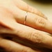 Thread of Silver- Tiny Halo Hammered Stack Ring - Delicate Jewelry