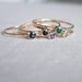 BACKORDERED -- Choose Three Threads of Gold and Silver - Two Hammered Threads of Rose