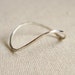 Thread of Silver - A Wave - Tiny Hammered Stack Ring - Delicate Jewelry - Finger Tip Ring