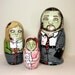 Zombie Nesting Dolls Family Set of 3