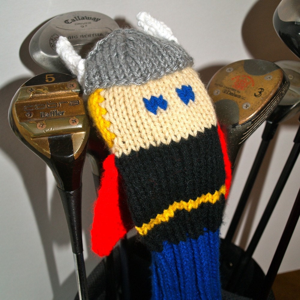 Knit PATTERN Golf Club Cover Marvel Collection PDF