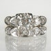 Vintage Wedding Rings Set - 0.47 Carats Diamond Total Weight - Heart Motif