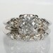 Vintage Diamond Wedding Rings Set - European/Transitional Cut - Twelve Diamonds 0.44 Carats