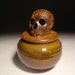 Amber Orange One Wing Skull Canister