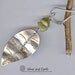 Sterling Silver Leaf Pendant Necklace with Green Jade, Artisan Metalwork Jewelry, Nature Inspired Jewelry, Handmade Leaf Jewelry