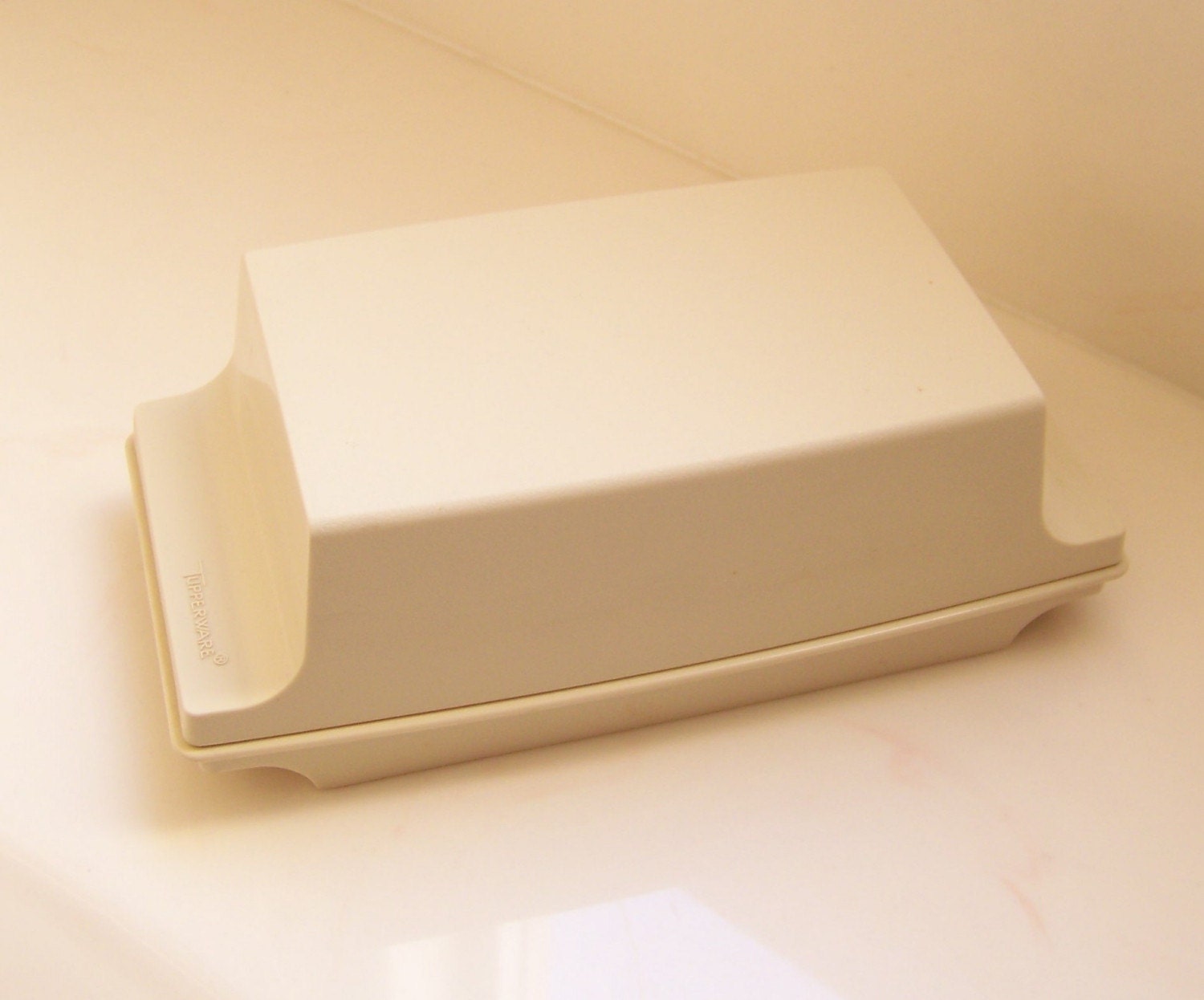 vintage Tupperware butter dish with cover