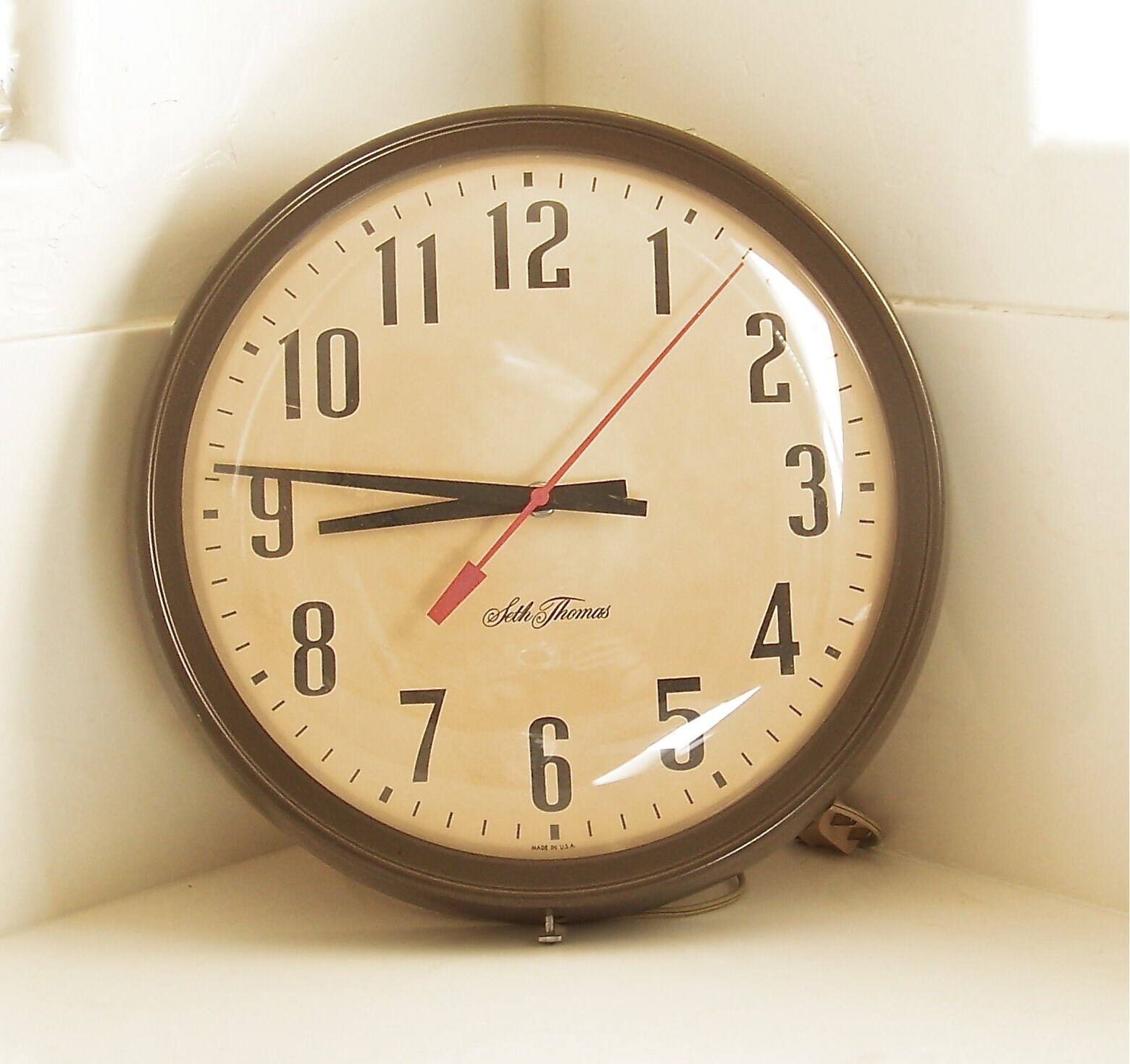 vintage school wall clock Seth Thomas