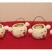 Snowman Ornaments/Set 6/ Papier Mache/FREE SHIPPING