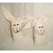 Set/2 White Muslin Pocket Bunnies/FREE SHIPPING