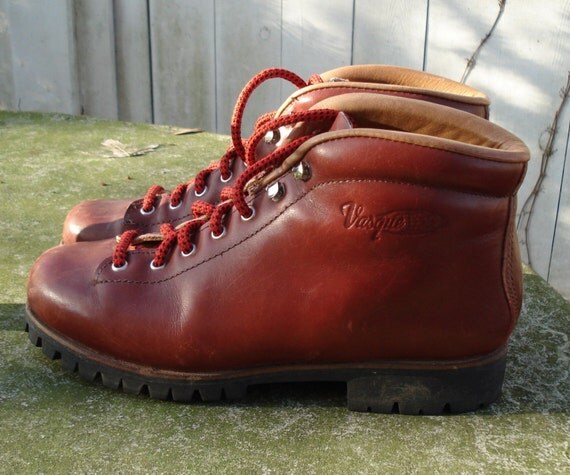 Vintage Vasque Leather Hiking Boots Made in Italy Gorgeous