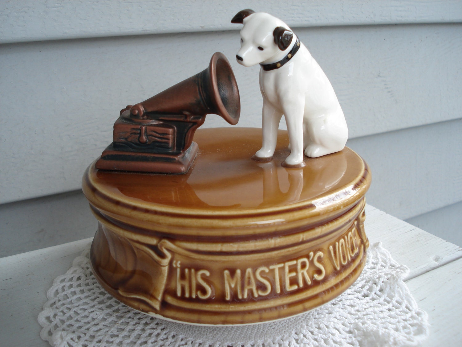 Vintage RCA Victor Little Nipper Dog Music Box His