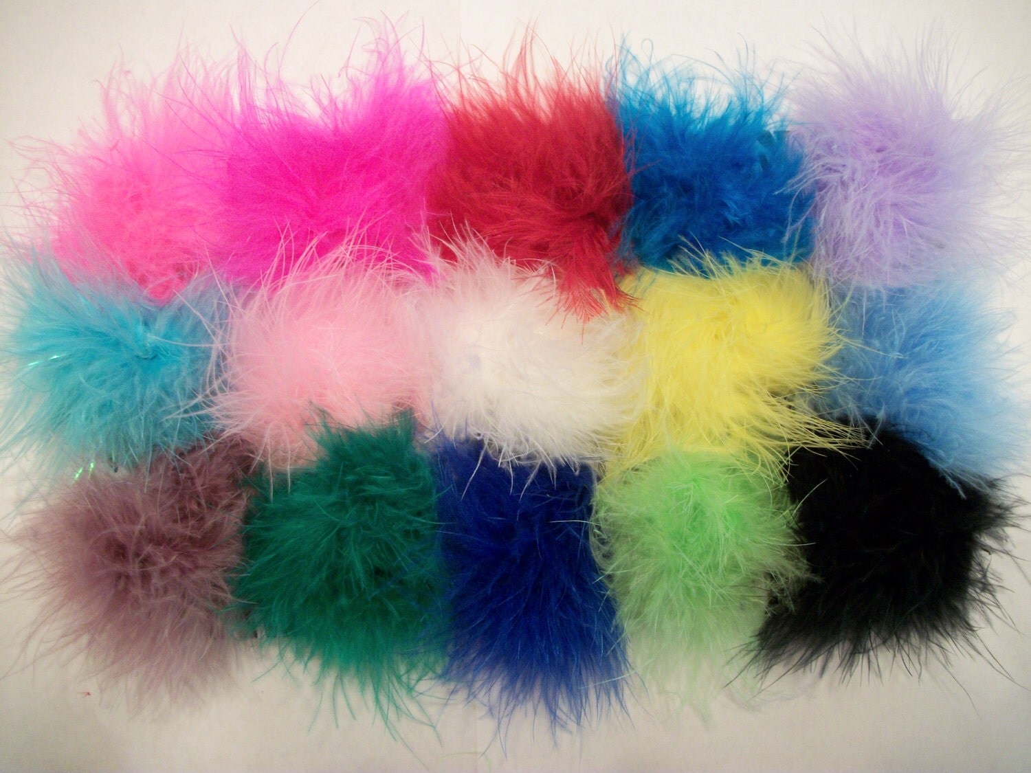 Wholesale lot 12 Marabou Feather Puffs 15 by KenyasCreations2012