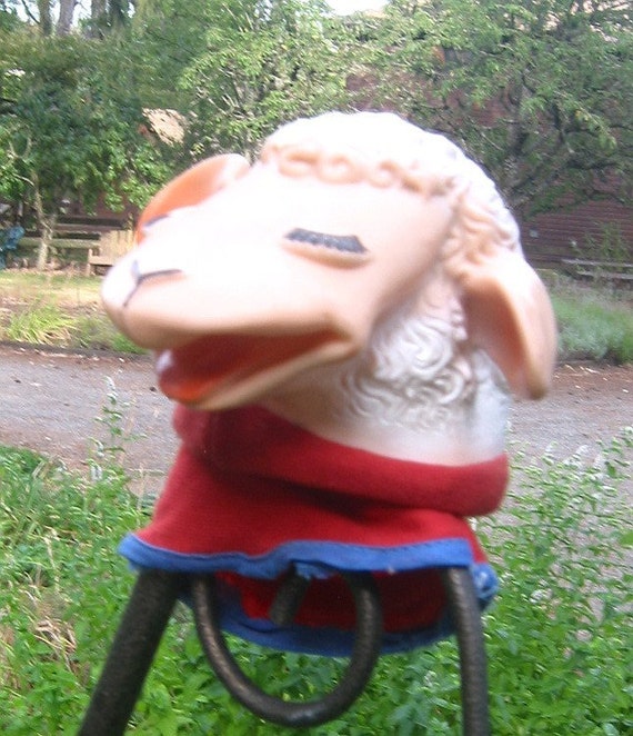 Lamb Chop and Charlie Horse puppets vintage 1960 rubber and