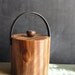 Vintage Ice Bucket Faux Bois Wood Grain 70s - Fathers Day Gift Idea - A Manly Gift for DAD and his Man Cave