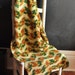 Vintage Afghan Blanket Verigated Zig Zag Stripe 70s colors