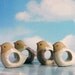 MID- CENTURY VINTAGE Bird Napkin Ring SET Adorable Little Companions for Brunching and Lunching