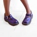 Doc Marten Mary Janes Size 7 US Purple w Rhinestone Buckle and Details // Princess // Hand Painted Embellished // Fantasy Punk Geek Chic