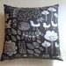 Pearly Forest on Charcoal Grey Cushion Cover