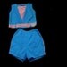 Vintage 50s 1950s Shorts and Top AHOY Nautical Rockabilly Sailor Playsuit Cotton Blouse and High Waisted Shorts Set vlv