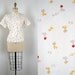 Vintage 50s Top - CUPIDS FLIGHT Vintage 1950s Novelty Print Angel and Bugs and Birds CottonBlouse Shirt m l