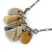 River rocks necklace - Faux Bois, 5 Pebble Necklace
