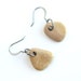 River rock earrings - Mustard Yellow and Gunmetal Earrings