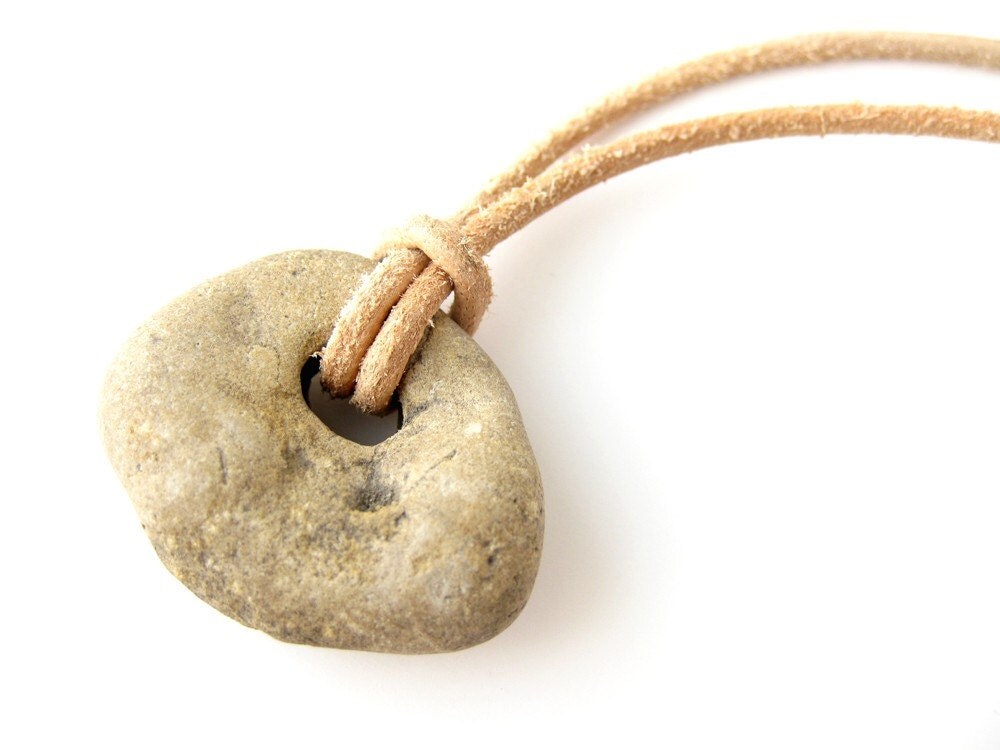 Mens natural stone necklace mens pendant by AuthenticStone