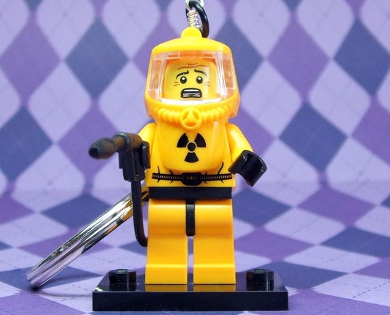 Lego Hazmat Keychain Made From Series 4 Lego Minifig