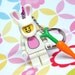 Bunny Key Chain with Carrot - made from Series 7 Lego Minifigure