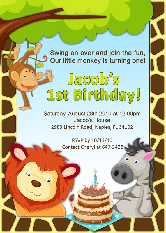 Safari Themed Invitation Wording 7