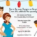 Retro CoEd Baby BBQ Shower Invitation