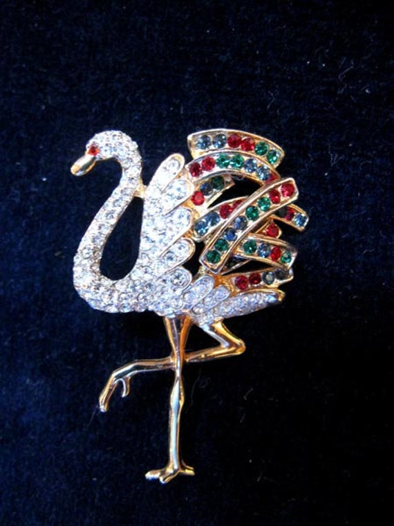 Vintage Duchess of Windsor Flamingo Brooch