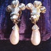 Vintage CAROLEE Duchess of Windsor Reproduction Earrings with Prince of Wales Feathers