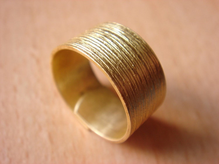 Gorgeous Brass Adjustable Ring by HoneyNest on Etsy