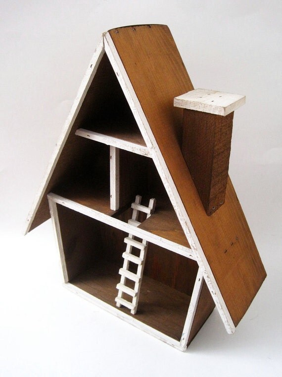 Vintage AFrame House Shaped Shadow Box by rhanvintage on Etsy
