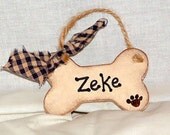 Christmas ornament personalized dog bone canine