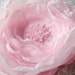 Soft Pink Beaded Flower for Brooch or Hair