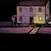 Farm House At Night, Original Oil Painting