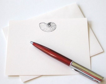Nautilus Shell Note Cards - Set of 12