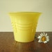 Anchor Hocking Rainbow planter pot pastel yellow
