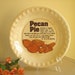 Pecan pie plate with recipe